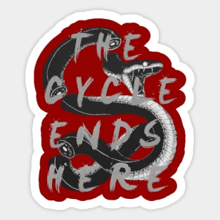 the cycle ends here Sticker